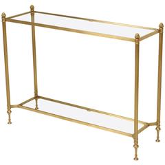 Mid-Century Modern Brass Console Table 4