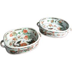 Two 18th Century Kangxi Porcelain Jardinières 5