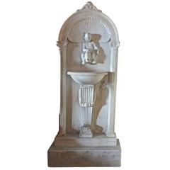 Italian White Marble Fountain