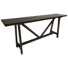 Rustic Modern Walnut Console Table 8