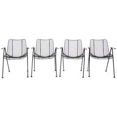 Russell Woodard Outdoor / Patio Stacking Dining Chairs, Set of Four
