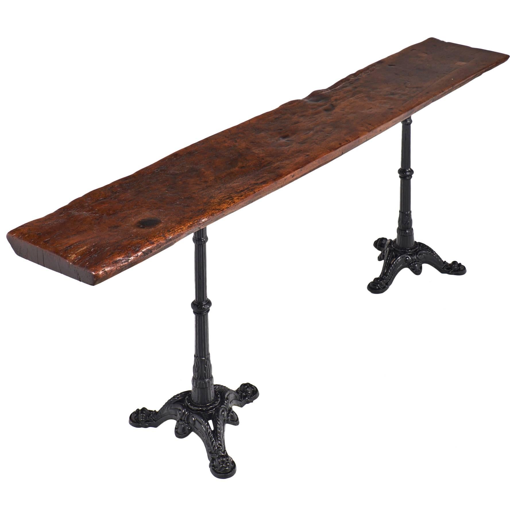 17th Century Walnut Top Console Table