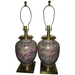 Pair of Frederick Cooper Multi-Colored Table Lamp