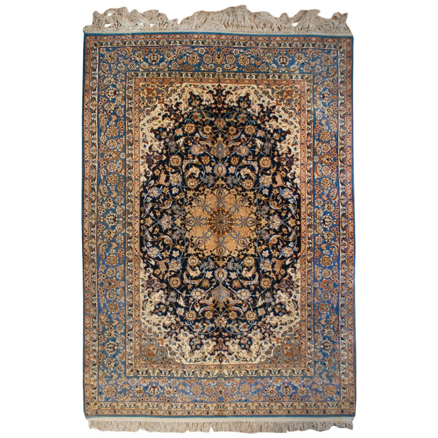 Whimsical Early 20th Century Isfahan Rug For Sale