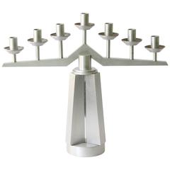 Art Deco Seven-Light Aluminum Candelabrum 6