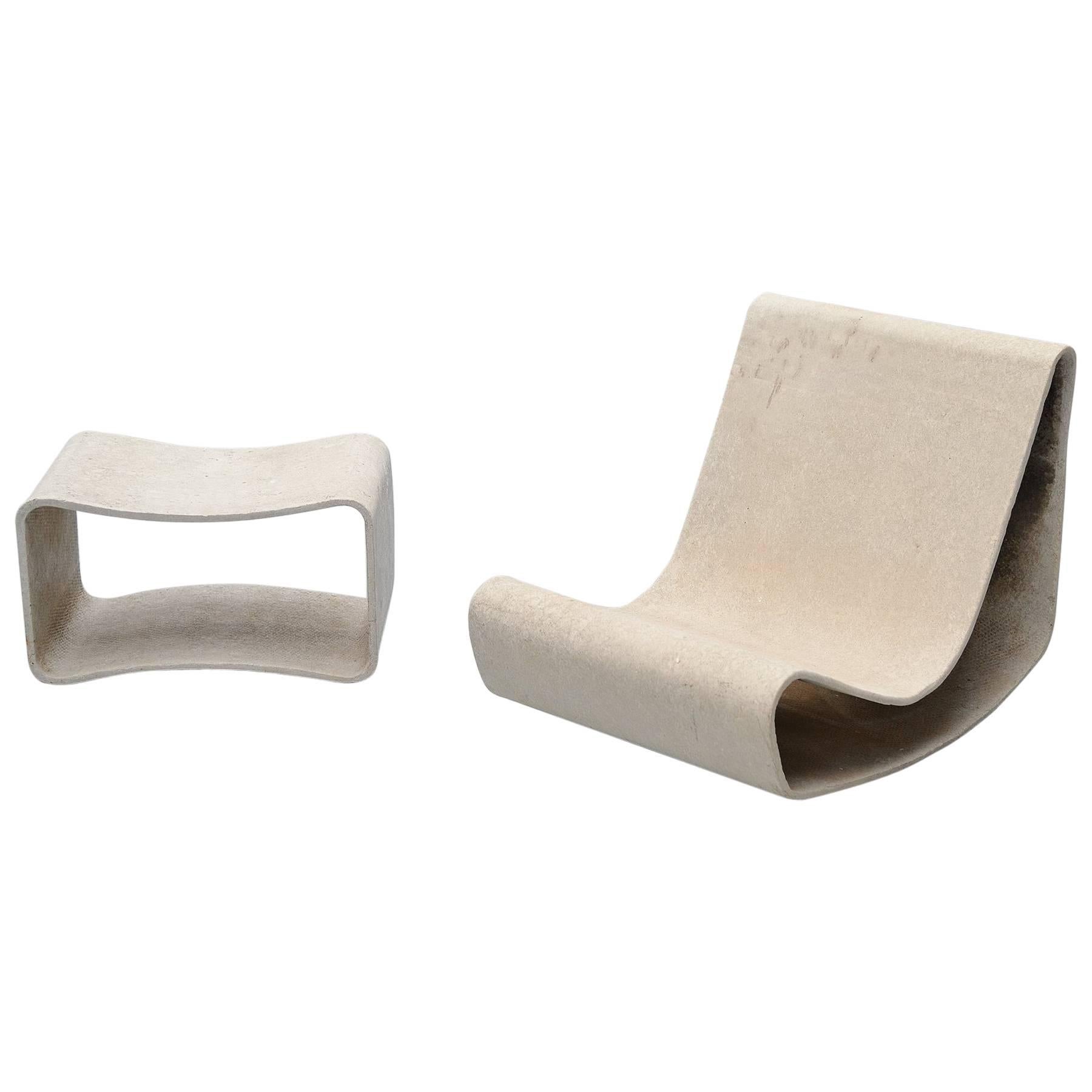 Willy Guhl Loop Chair Garden Set Eternit, Switzerland, 1954