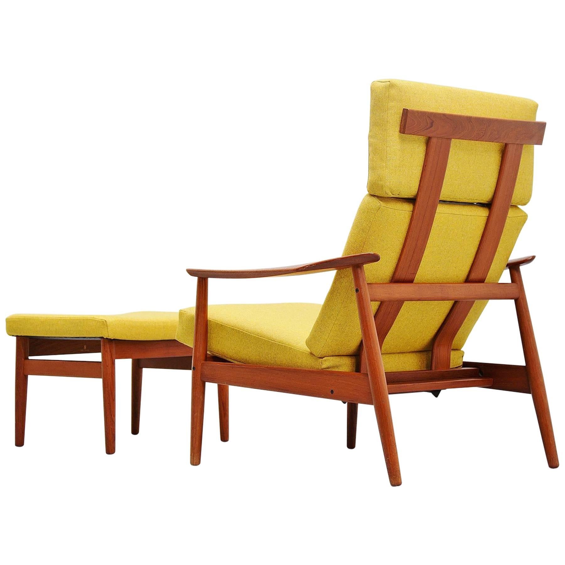 Arne Vodder FD164 Adjustable Lounge Chair France & Son, 1962