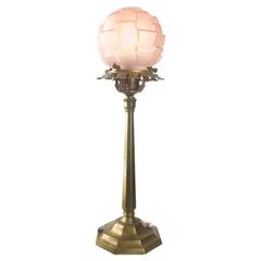 1930s Art Deco Brass Table Lamp