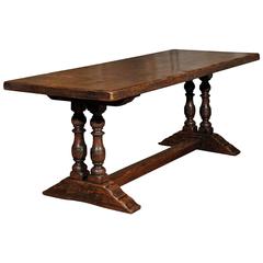 Antique 19th Century English Elm Refectory Table