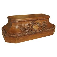 Antique 1874 Carved Oak Base for an Antoine Louis Barye Bronze
