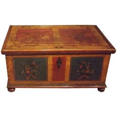 Attractive Painted Continental Trunk
