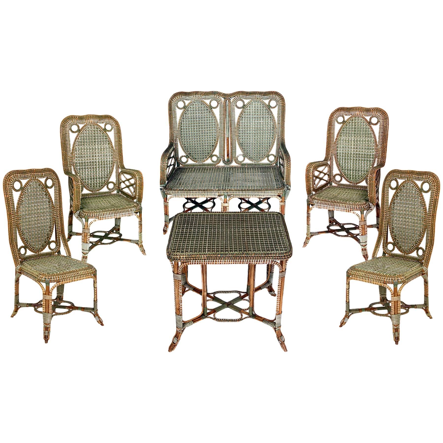 Set of Winter Garden Furniture by Perret et Vibert, France, End of 19th Century