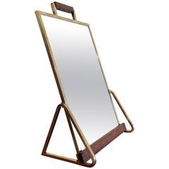 Exceptional Brass Table Mirror, USA, 1950s
