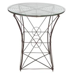 Antique American 19th Century Woven Wire Victorian Garden Table from J. Garvin Mecking