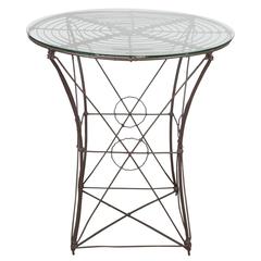 American 19th Century Woven Wire Victorian Garden Table from J. Garvin Mecking