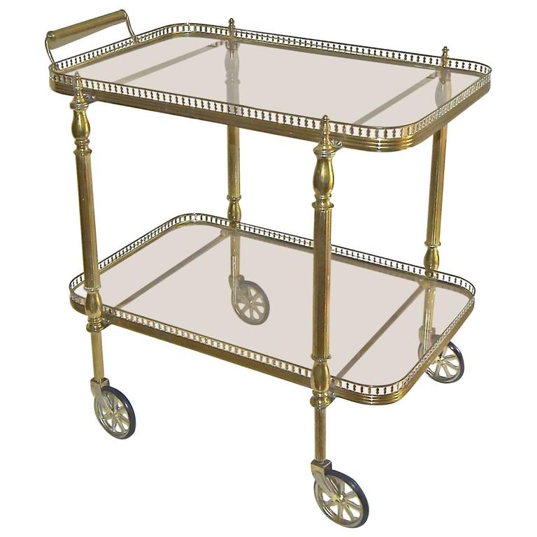 French Neoclic Vintage Br Bar Cart At 1stdibs French Neoclic Vintage Br Bar Cart For