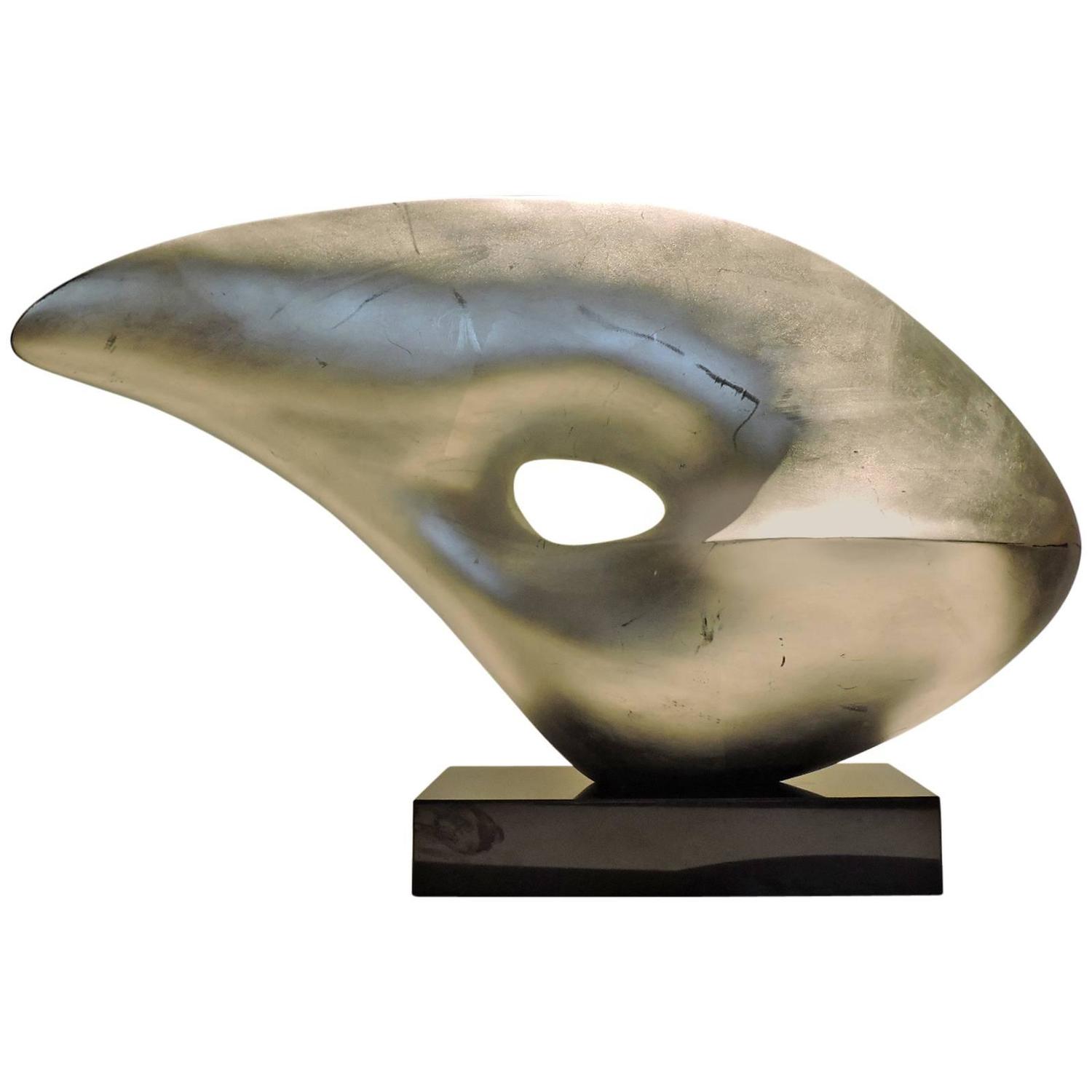 Abstract Fiberglass Sculpture in the Style of Barbara Hepworth at 1stdibs