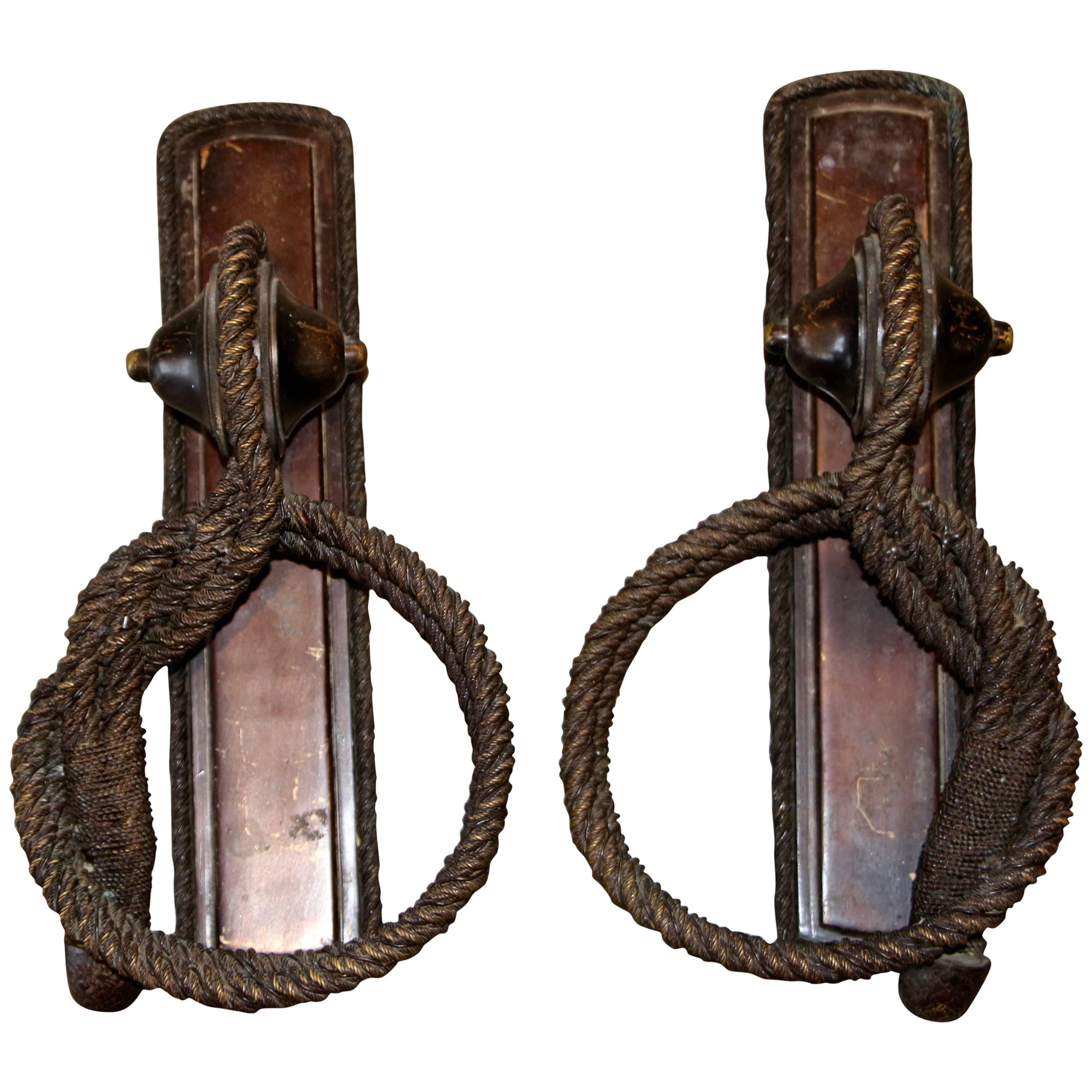 Bronze Rope Style Towel Holders