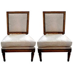 Pair of 19th Century French Louis XVI Style Children's Chairs