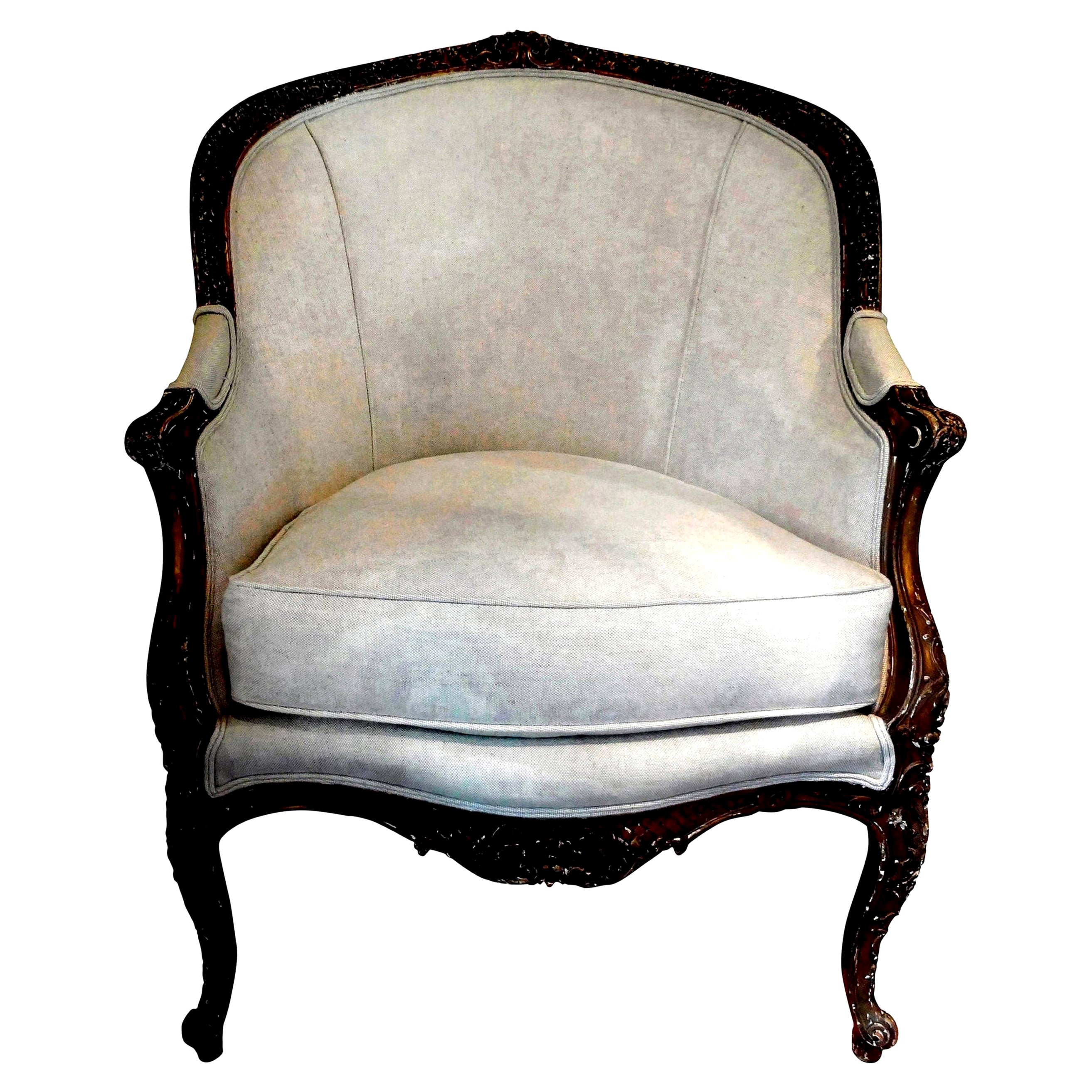 19th Century French Regence Style Giltwood Bergère