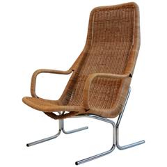 Dirk Van Sliedrecht 514 Wicker Lounge Chair für Rohé Noordwolde