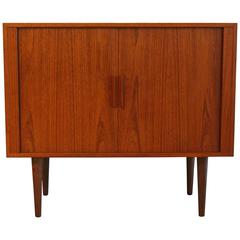 Vintage Danish Teak Sideboard with Tambour Doors