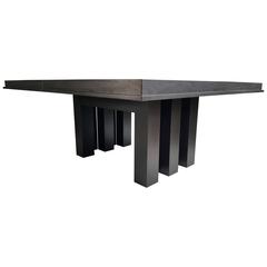 Massive Anoline Dye Black Mahogany Dining Table by Wendell Castle for Icon 2
