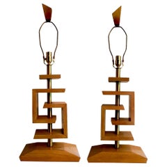 Pair of Restored James Mont Style Lamps