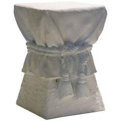 John Dickinson Attributed Surrealistic Trompe L'oiel Plaster Side Table