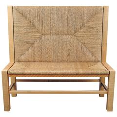 Wood Woven Bench by Michelangeli, Italy