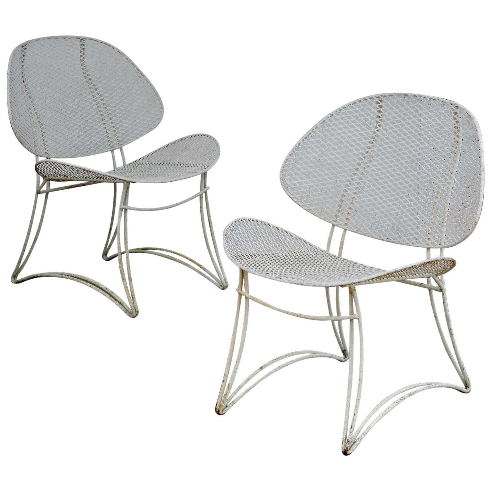 Modernist Wrought Iron Clam Shell Chairs