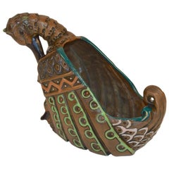 Antique Arts and Crafts Austrian Amphora Duck Planter