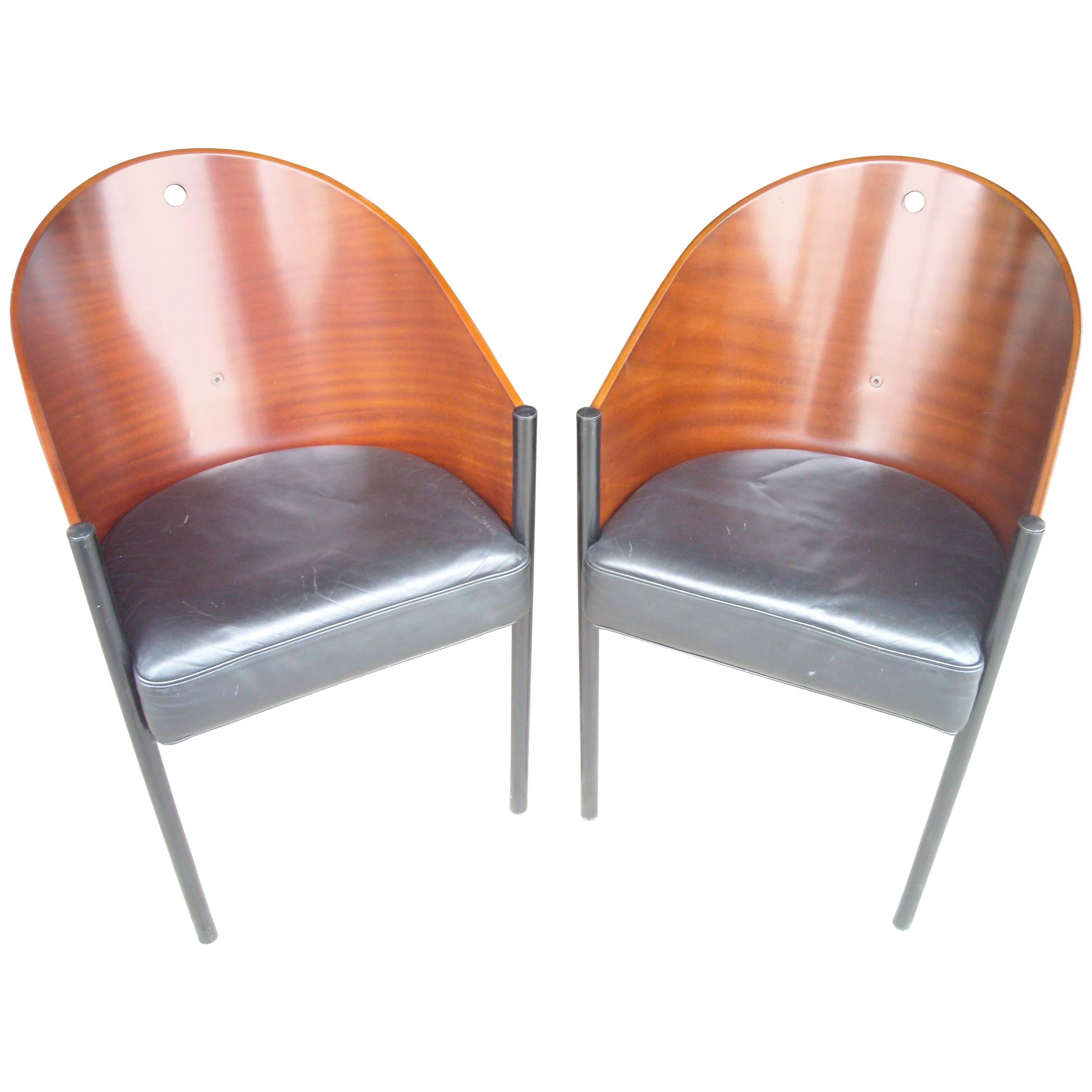 Philippe Starck "Costes" Side or Armchairs, Three Legs