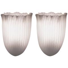 Exceptional Pair of 1950s Sconces by Fulvio Bianconi for Venini 9