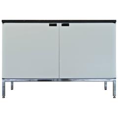 Florence Knoll Sideboard "Credenza 95" White Gloss with Black Marble Top