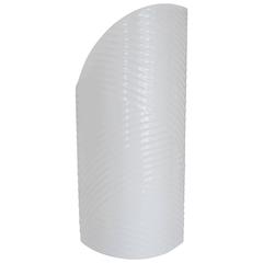 Vintage White Ribbed Asymmetric Porcelain Ceramic Vase, Germany 6