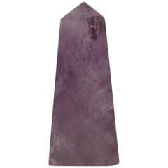 Obelisk Sculpture in Purple Amethyst 