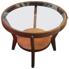 1930s Oak Original Glazed Occasional Table by Jindrich Halabala