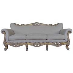 19th Century French Carved Giltwood Sofa 8