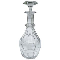 Retro French Baccarat Harcourt Large Crystal Decanter with Stopper