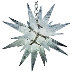 Rock Crystal Star Chandelier by Alexandre Vossion 5