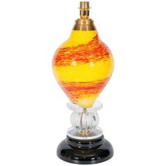 Italian Venetian Murano Glass Table Lamp in Multicolor, circa 1970s