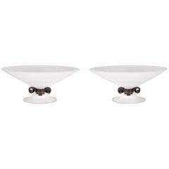 Pair of Italian Murano Glass Bowls Signed Seguso Vetri d
Arte, circa 1980s