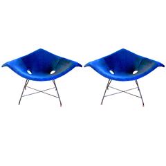Rare Pair of Lounge Chairs by Augusto Bozzi, Italy, circa 1958