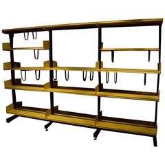 Modular Library Shelving by Reska Denmark in Yellow and Black 6