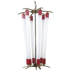 Mid-Century Tube Pendant Attributed to Kaiser Leuchten 9