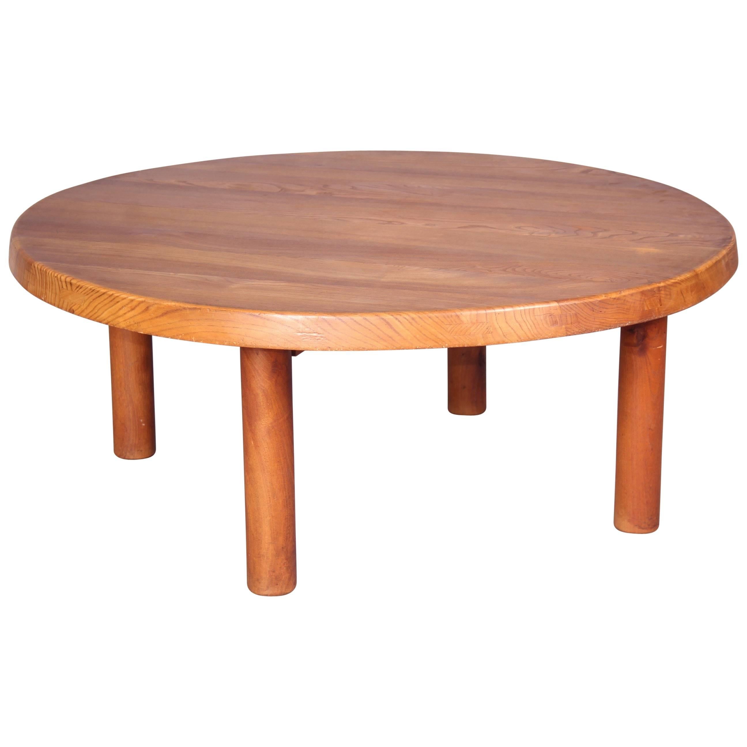 Pierre Chapo Round Elm Coffee Table