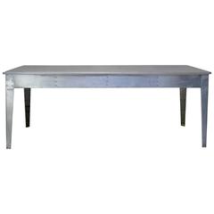 Aluminium Dining Table, Style of Prouvé, France, circa 1940s