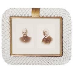 Large Venini Torciglione Glass Photo Frame 8