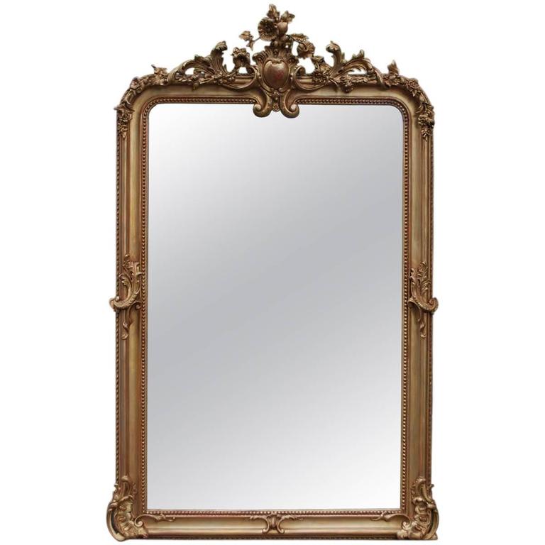 19th Century Gold Gilded Baroque Mirror For At 1stdibs 19th Century Large Gold Gilded Baroque Mirror